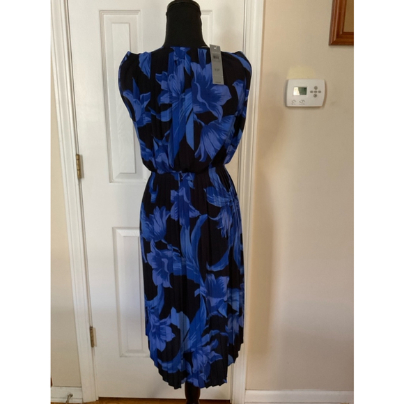 Women's Ann Taylor Blue Floral Dress XS Petite - Picture 6 of 15